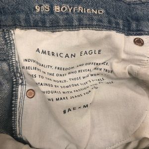 American Eagle super distressed 90's Boyfriend jean